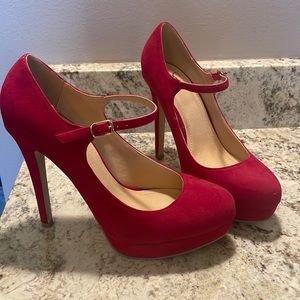 Red Platform Heels